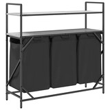 thumbnail of vidaXL Wasmand 3 vakken met planken grijs sonoma eiken
