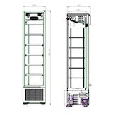 thumbnail of 1-deurs zwarte glazen koelkast 221l - Combisteel