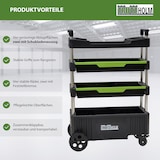 thumbnail of Montagewagen klappbar mobil transportabel 67,5x40x95 cm Traglast 80 kg 4 Ablagefächer leer
