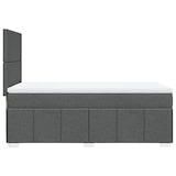 thumbnail of vidaXL Boxspringbett mit Matratze Dunkelgrau 90x190 cm Stoff