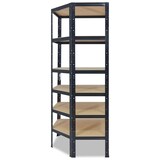 thumbnail of shelfplaza BLACK 230x60x30 cm Eckregal in schwarz mit 6 Böden und 145 kg Traglast pro Boden