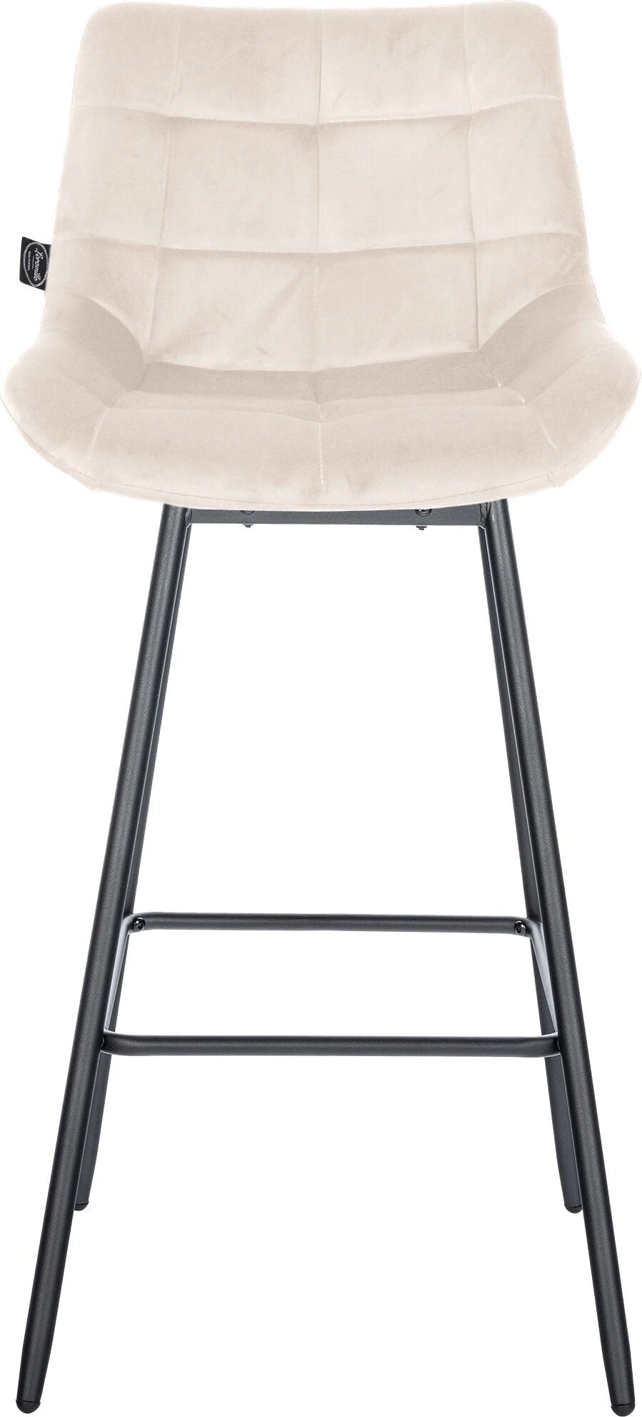 CHEFGASTRO 4er Set Barhocker GOLDEN GATE Schwenkbar Samt HxBxT 105x49x56cm Creme Barstuhl