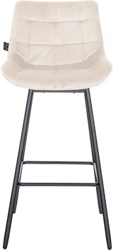 thumbnail of CHEFGASTRO 4er Set Barhocker GOLDEN GATE Schwenkbar Samt HxBxT 105x49x56cm Creme Barstuhl