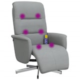 thumbnail of vidaXL Massagesessel mit Fußteil Hellgrau Stoff