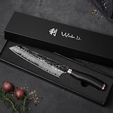 thumbnail of Wakoli EBO Damast Fleischmesser Kiritsuke 20cm Klinge schwarzer Eichenholzgriff