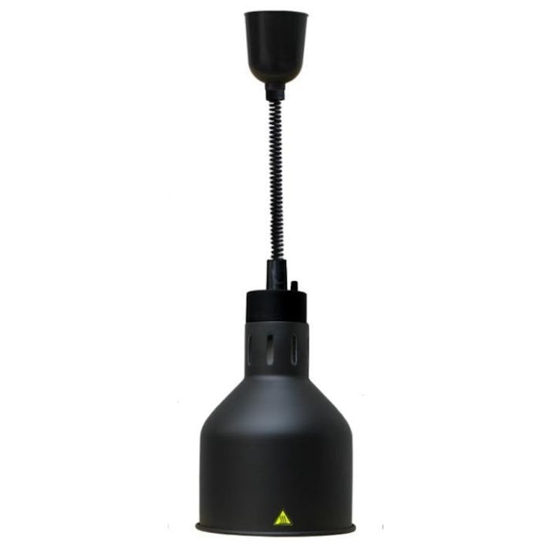 Zwarte warmtelamp, diameter 175 mm