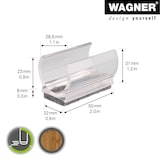 thumbnail of WAGNER Klemmschalengleiter für Rundrohr 4tlg. - 50 x 22/29 x 23/31 mm, Filz 8 mm, Kunststoff transparent - 15069499