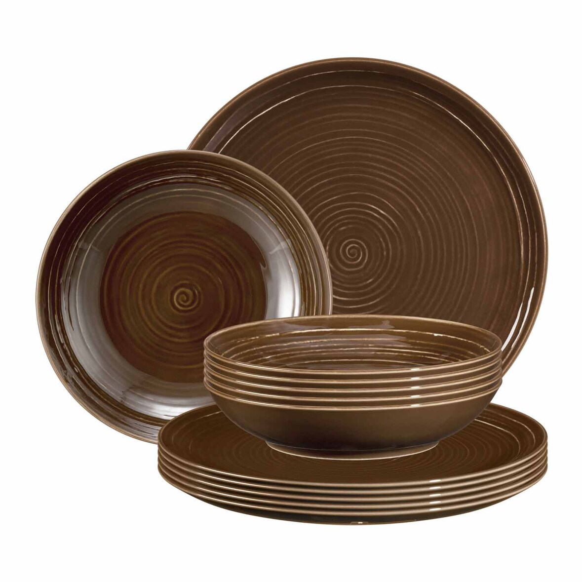 Seltmann Weiden Terra Tafelservice 12-teilig erdbraun