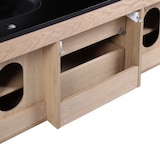 thumbnail of Meuble double vasque 140cm chêne STUDIO sur pieds + miroir carré