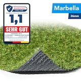thumbnail of Kunstrasen Marbella - Rasenteppich für Balkon, Terrasse & Garten - Höhe 26 mm, Gewicht 1500 g/m² / 100 x 400 cm