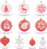 thumbnail of vidaXL Weihnachtskugel-Set 40 pcs Rot und Weiß Kunststoff