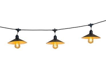 Lumisky Lâmpadas ligáveis de guirlanda VINTY 10 E27 6M Aço Cinza