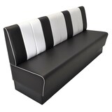 thumbnail of Gastro Sitzbank Americano Retro | Dinerbank Schwarz & Weiß | 180 cm breit | Amerikanische Sitzbank