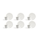 thumbnail of Excelsa lot de 6 tasses à café avec des soucoupes Gold porcelaine 10 cl blanc