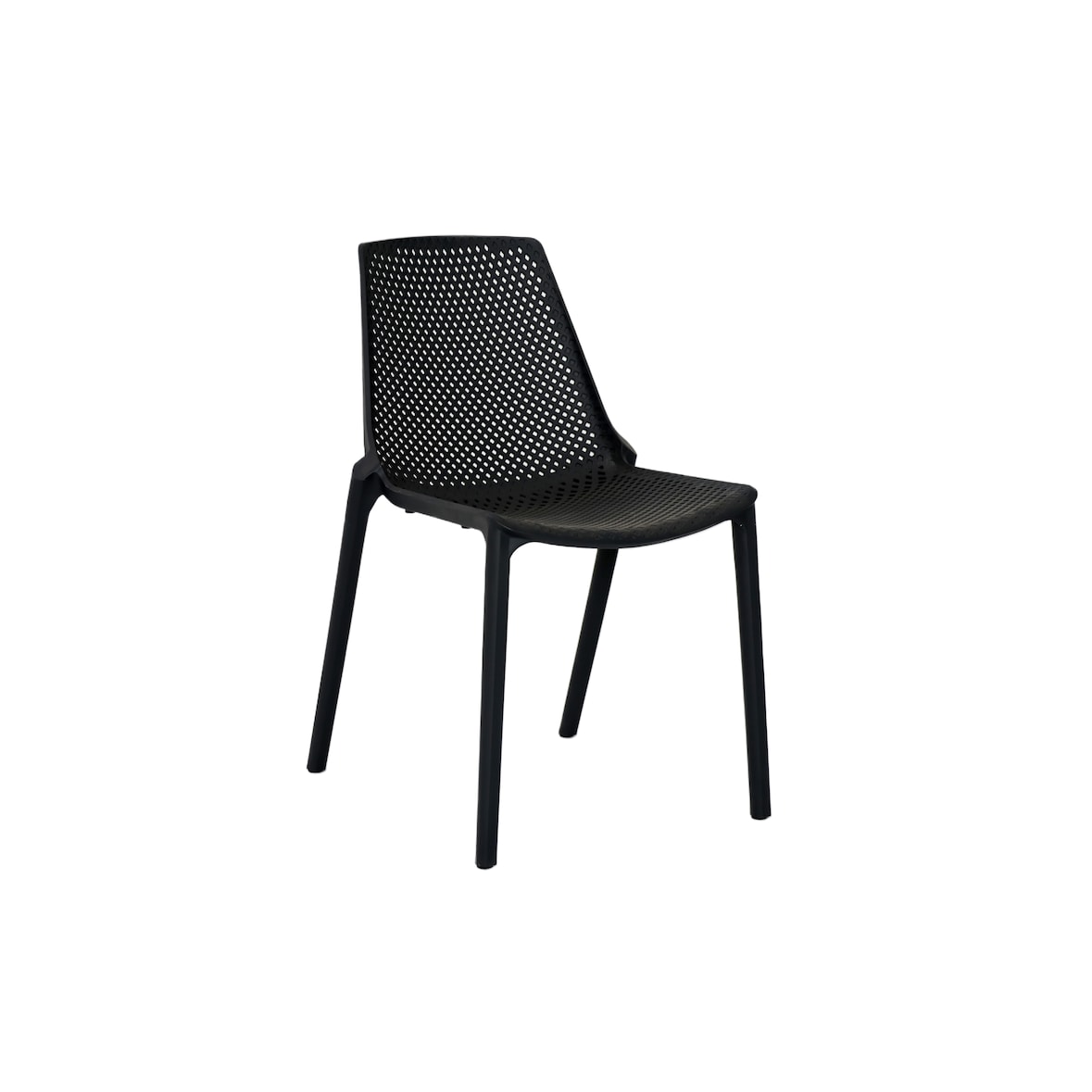 METRO PROFESSIONAL Chaise PAM, empilable, plastique, noire