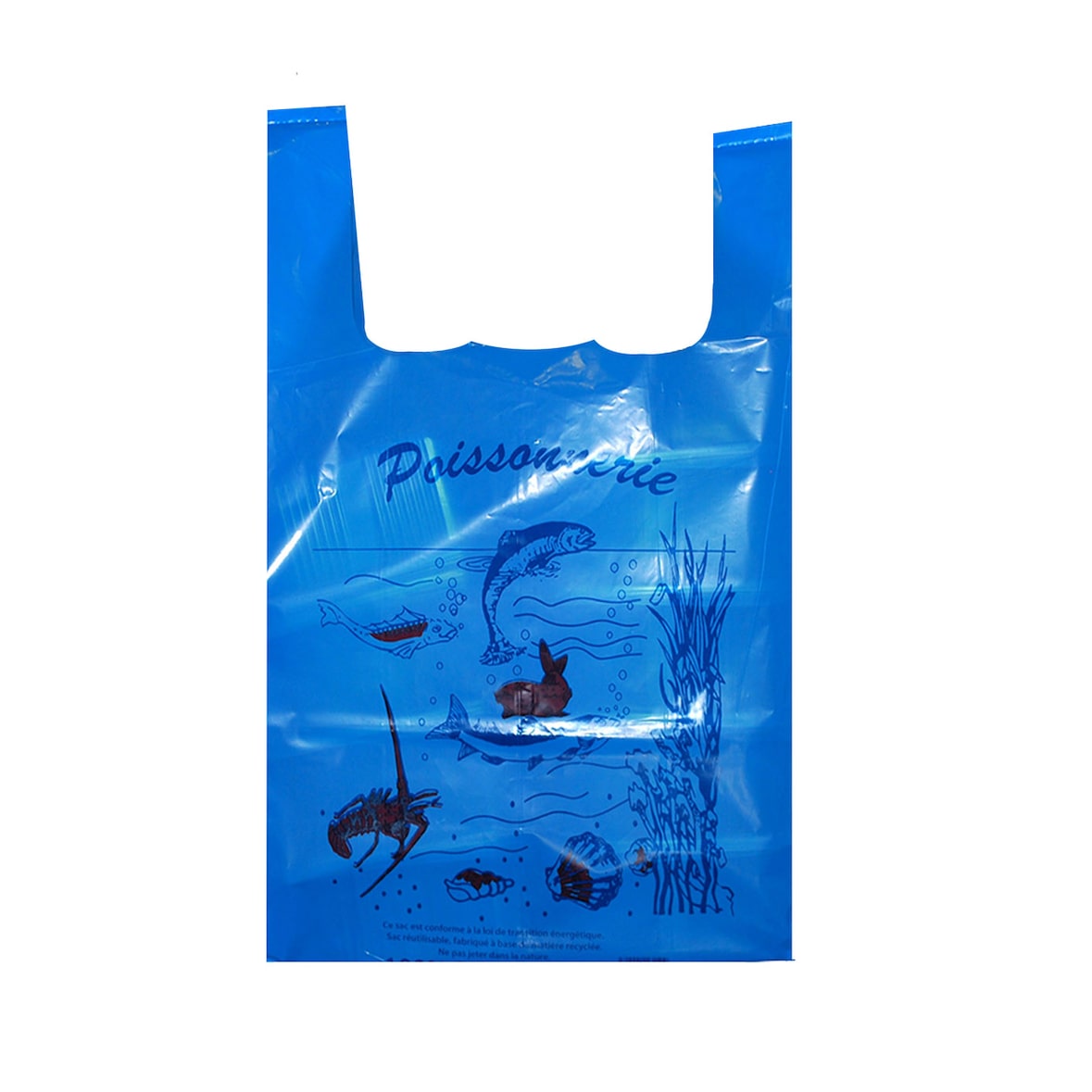 Sac poissonerie PEBD bleu 45 x 26 x 12 cm x 500 Evenplast - 116150