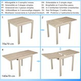 thumbnail of Mesa Cocina Bar 70x70 Extensible a 70x140 cm color beige Mod. SANREMO de Yelloo