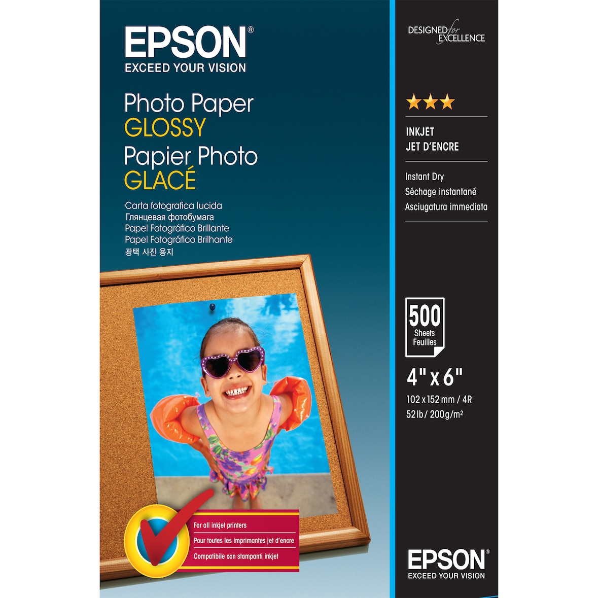 Epson Photo Paper Glossy - 10x15cm - 500 Blätter