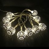 thumbnail of LED Deko Lichterkette 8 Kugeln Metallbälle orientalisch marokkanisch