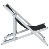 thumbnail of vidaXL Strandstühle 2 Stk. Klappbar Schwarz Aluminium und Textilene