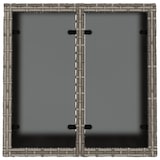 thumbnail of vidaXL Tuintafel met glazen blad 55x55x37 cm poly rattan grijs
