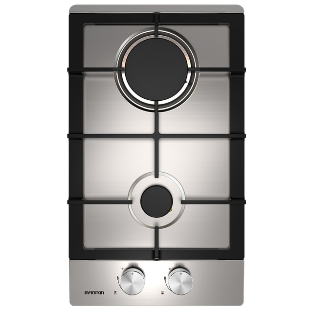 INFINITON Placa de Gás GAS-IX02. 2 Zonas, Encendido Electrico, Inox