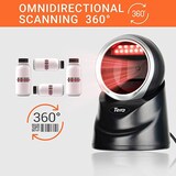 thumbnail of 2D QR Desktop-Barcodescanner omnidirektional mit USB, schwarz