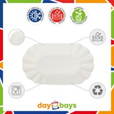 thumbnail of DayBays 8000 Stk. Pommes-Schalen KU1 ca.11x19,5x3,2 cm weiß laminiert ohne Beschichtung