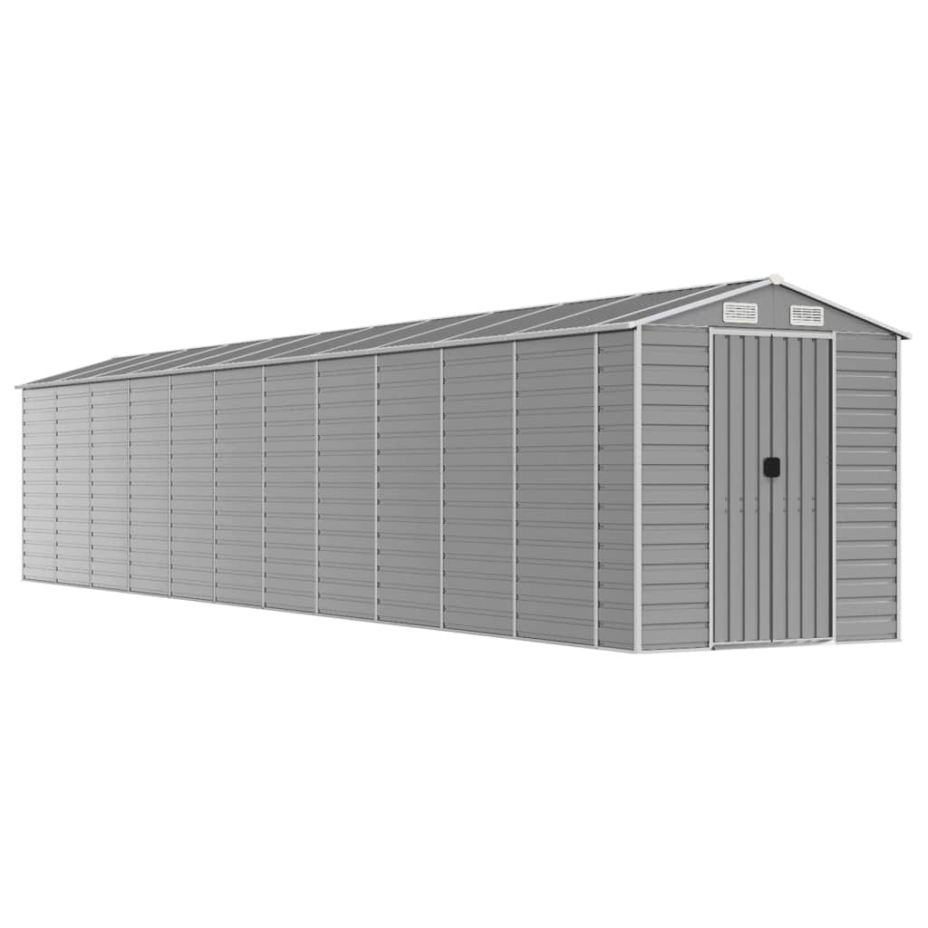 Helloshop26 - Tuinhuis blokhut berging buitenschuur gereedschapsschuur stevig lichte kleur 191 x 980 x 198 cm gegalvaniseerd staal 02_0022251