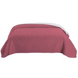 thumbnail of Tagesdecke 220x240 OEKO-TEX - rosa hellgrau Microfaser-Bezug wattiert gesteppt Wende-Design XXL Sofa Couch Bett Bettüberwurf