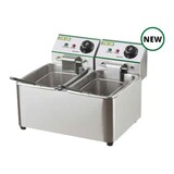 thumbnail of Friggitrice elettrica banco professionale 4+4 litri cm 44x38x31 RS9642