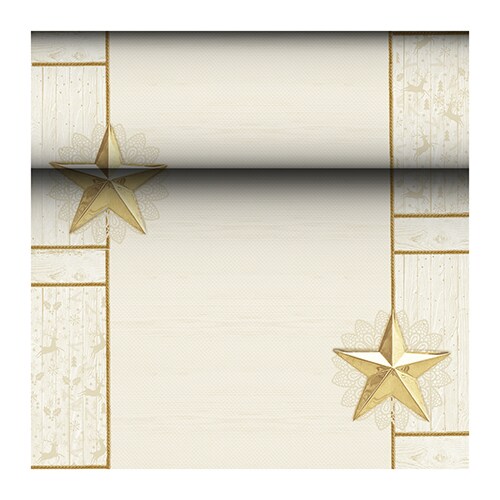 PAPSTAR, Tafellopers "ROYAL Collection" 24 m x 40 cm champagne "Rising Star"