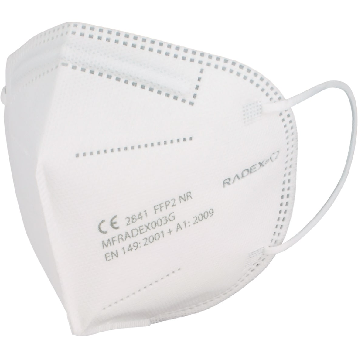 Caja de 25 mascarillas FPP2 blanco RADEX