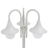 thumbnail of Helloshop26 - Lampadaire de jardin E27 220 cm aluminium 3 lanternes blanc 02_0042540