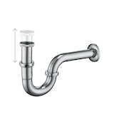 thumbnail of Siphon Sifon Messing Verchromt 1 1/4" Syphon Bad für Waschtisch Waschbecken NEU
