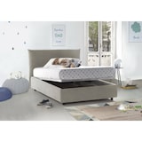thumbnail of Dmora Doppelbett Dbranc, Bettkasten mit Stoffbezug, 100 % Made in Italy, Öffnung vorne, inklusive Matratze 120 x 190 cm, Beige