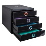 thumbnail of Exacompta 314496D AQUAREL Schubladenbox mit 4 Schubfächern, POP-BOX, für Dokumente A4+ - Farben sortiert