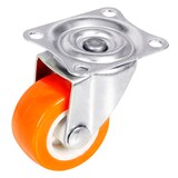 thumbnail of PRIOstahl 2 Lenkrollen + 2 Bremsrollen 38mm Orange Rollen Möbelrollen Spurlos & Leise Premium