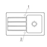 thumbnail of Villeroy&Boch Rechteckiges Spülbecken, Küchenspüle mit Abtropffläche Architectura 50 Steam grau, 86x51cm
