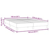 thumbnail of vidaXL Boxspring zonder matras fluweel lichtgrijs 160x210 cm