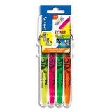 thumbnail of Etui chevalet de 4 surligneurs effaçables FriXion Light, pointe biseautée, encres assorties