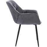 thumbnail of Lot de 2 chaises Tanna velours Gris foncé
