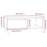 thumbnail of vidaXL Couchtisch Betongrau 90x50x36,5 cm Holzwerkstoff