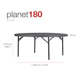 thumbnail of ZOWN Table ronde pliante 180 cm en polyéthylène pour événements New Zown Planet180