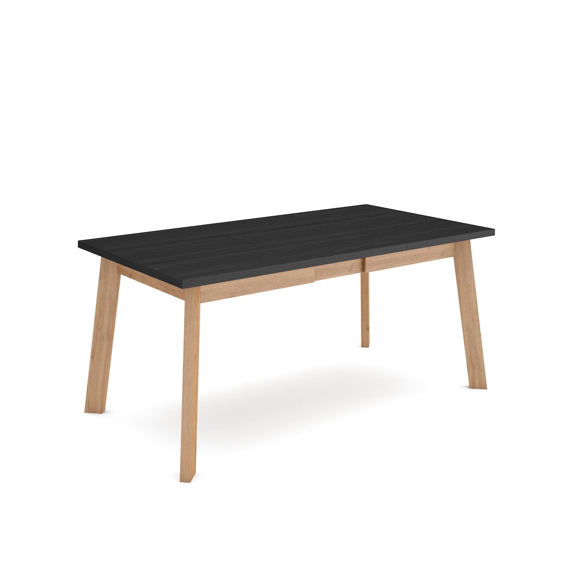 Esstisch, Küche, Esszimmer, 168x90x75cm, Für 8 Personen, Holzbeine, Moderner Stil, Schwarz und Eiche _ 395_10