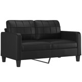 thumbnail of vidaXL 2-Sitzer-Sofa mit Zierkissen Schwarz 140 cm Kunstleder