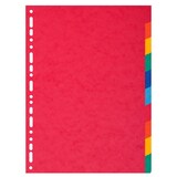 thumbnail of Exacompta 2110E 25x Register aus Recyclingkarton 220g, 10 Positionen, für Format DIN A4+ - Farben sortiert