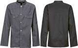 thumbnail of 227 - Kochjacke Westernstyle, langarm, Druckknöpfe : graphit 65% Polyester 35%Baumwolle 220 g/m² M