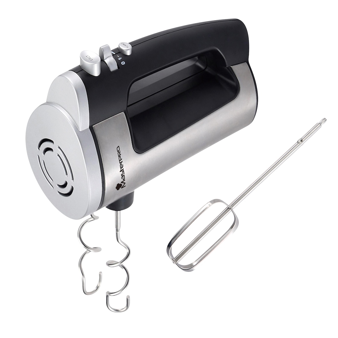 MASTERPRO Sbattitore elettrico 300W a 6 velocità, con ganci e fruste, linea Foodies