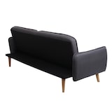 thumbnail of Schlafsofa HWC-J18, Couch Klappsofa Gästebett Bettsofa, Schlaffunktion Stoff/Textil 185cm ~ anthrazit-grau